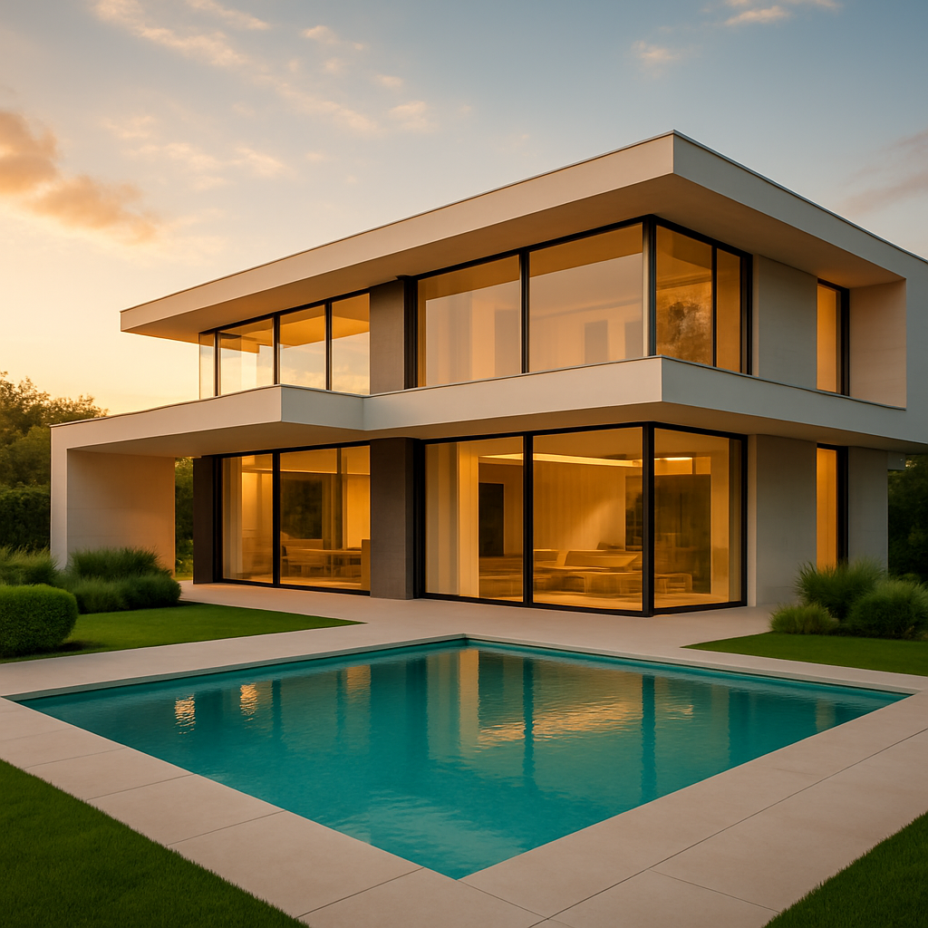 Casa moderna de alto padrão com jardim e piscina — Bruno Mickosz Negócios Imobiliários Curitiba